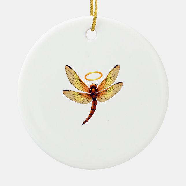 Angel Dragonfly Keramik Ornament (Vorne)