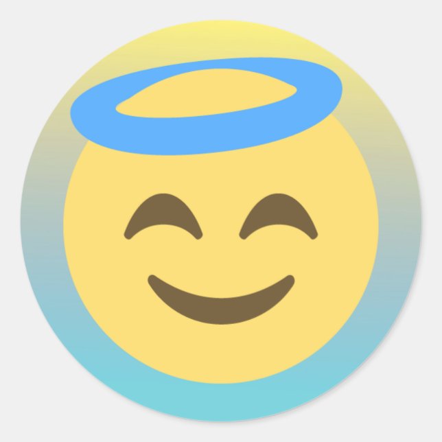 Angel Emoji Ombre Stickers (Vorderseite)