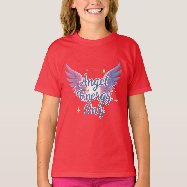 Angel Energy Only – Y2K Vibes T-Shirt (Vorderseite)