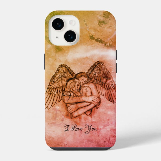 Angel Eros in der Liebe, ich Liebe Sie iPhone Hülle (Rückseite)