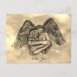 Angel Eros in der Liebe, ich Liebe Sie Postkarte