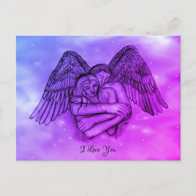 Angel Eros in der Liebe, ich Liebe Sie Postkarte (Vorderseite)