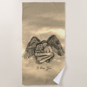 Angel Eros in der Liebe, ich Liebe Sie Strandtuch