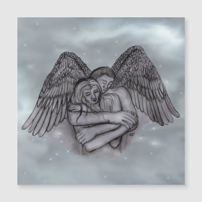 Angel Eros in der Liebe Magnetkarte (Vorderseite)