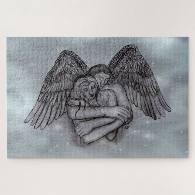 Angel Eros in der Liebe Puzzle (Horizontal)