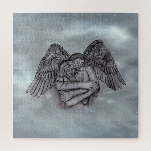 Angel Eros in der Liebe Puzzle (Vertikal)