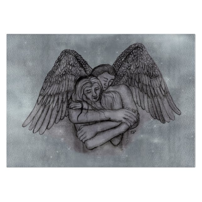 Angel Eros in der Liebe Schneidebrett (Vorderseite)