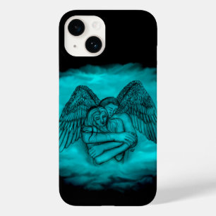 Angel Eros in Liebe in Schwarz und Grün Case-Mate iPhone 14 Hülle