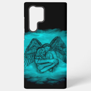Angel Eros in Liebe in Schwarz und Grün Samsung Galaxy Hülle