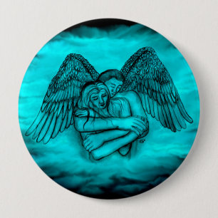 Angel Eros in Liebe , Schwarz und Grün Button
