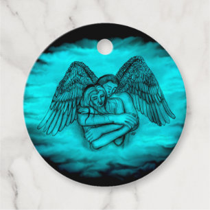 Angel Eros in Liebe , Schwarz und Grün Geschenkanhänger