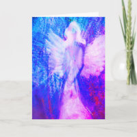 Angel Ethereal rosa Denken Sie an Ihre Grußkarte