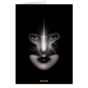Angel Eyes Fraktal Art Grußkarte