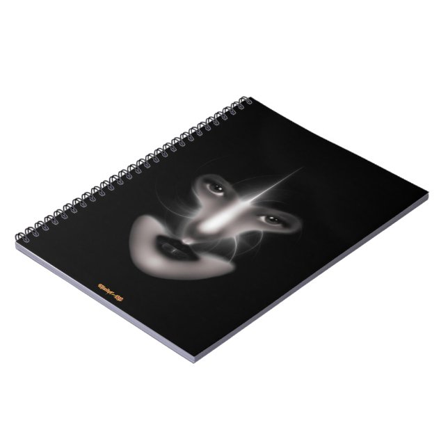 Angel Eyes Fraktal Art Spiral Notebook Notizblock (Linke Seite)