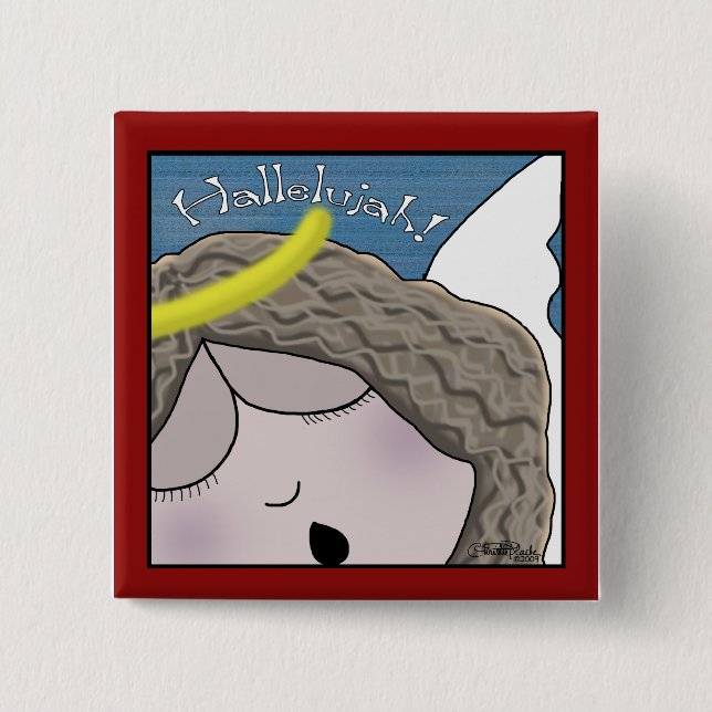 Angel Face Hallelujah Button (Vorderseite)