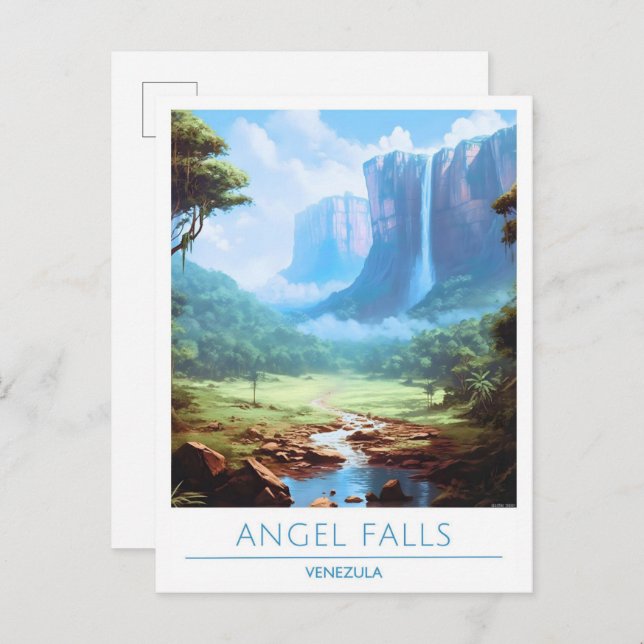 Angel Falls Venezuela Travel Postkarte (Vorne/Hinten)