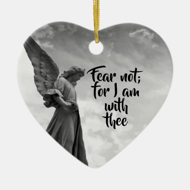 Angel, Fear Not, God's protection Inspirational Keramikornament (Vorne)