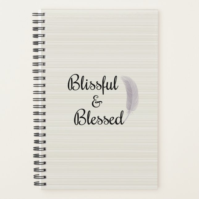 Angel Feather Stripes Elfenbeinweißer grauer Zen Planer (Vorderseite)