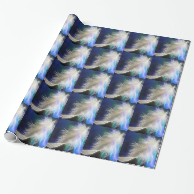 Angel Feather und Stars Geschenkpapier (Ungerollt)