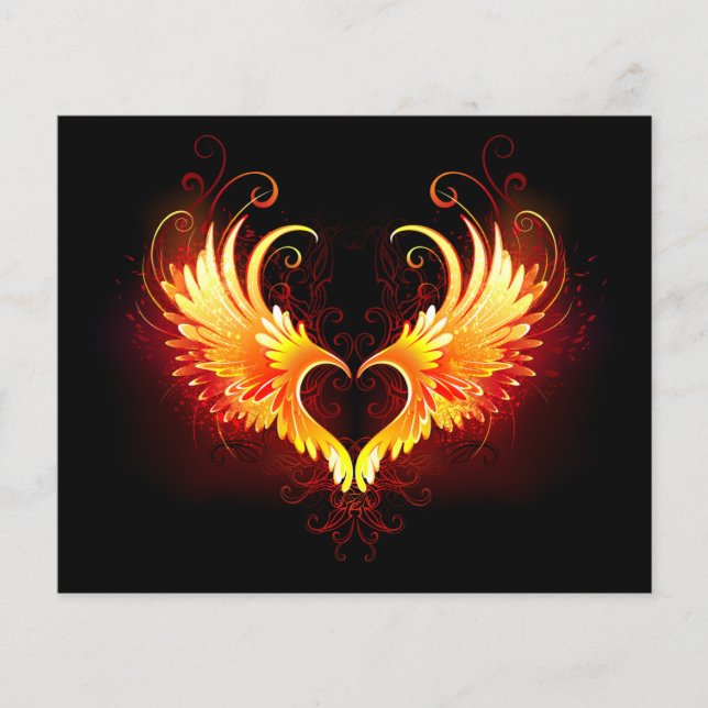 Angel Fire Heart with Wings (Vorderseite)
