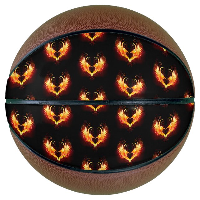 Angel Fire Heart with Wings Basketball (Vorderseite)