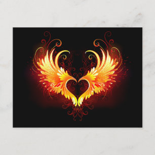 Angel Fire Heart with Wings Begleitkarte