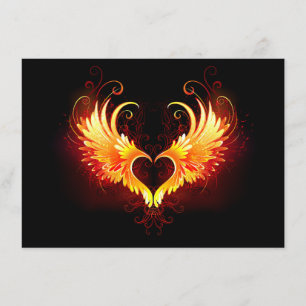 Angel Fire Heart with Wings Begleitkarte