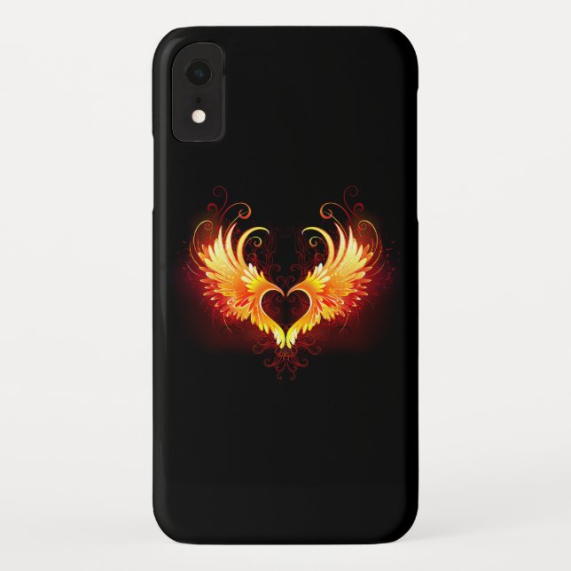 Angel Fire Heart with Wings Case-Mate iPhone Hülle (Rückseite)