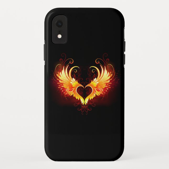 Angel Fire Heart with Wings Case-Mate iPhone Hülle (Rückseite)