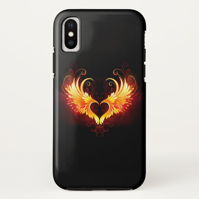 Angel Fire Heart with Wings Case-Mate iPhone Hülle (Rückseite)