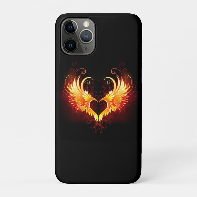 Angel Fire Heart with Wings Case-Mate iPhone Hülle (Rückseite)
