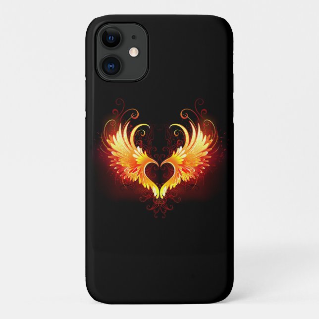 Angel Fire Heart with Wings Case-Mate iPhone Hülle (Rückseite)