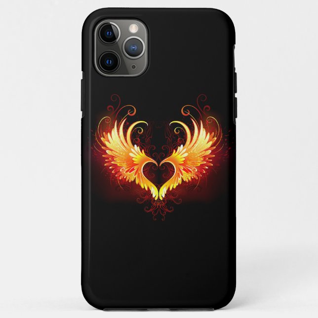Angel Fire Heart with Wings Case-Mate iPhone Hülle (Rückseite)