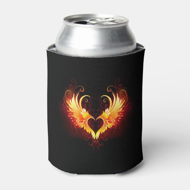Angel Fire Heart with Wings Dosenkühler (Kanne Vorderseite)