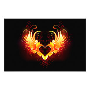 Angel Fire Heart with Wings Flyer