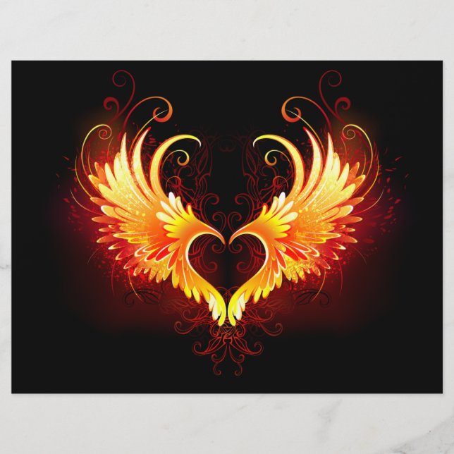Angel Fire Heart with Wings Flyer (Vorne)