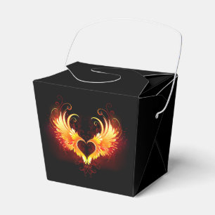 Angel Fire Heart with Wings Geschenkschachtel