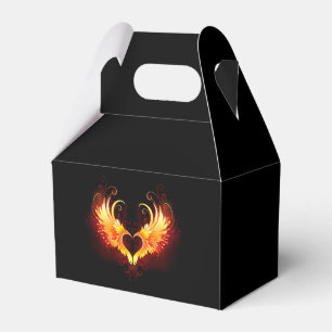 Angel Fire Heart with Wings Geschenkschachtel