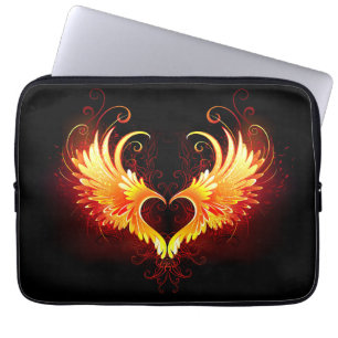 Angel Fire Heart with Wings Laptopschutzhülle