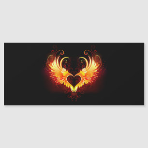 Angel Fire Heart with Wings Magneteinladung