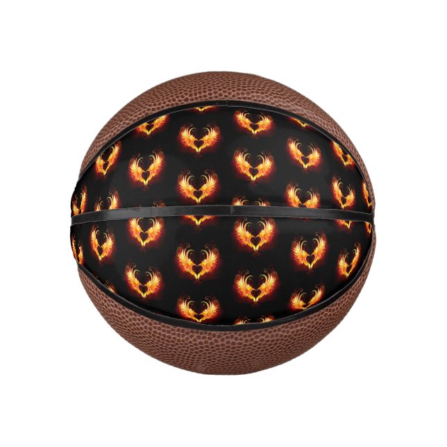 Angel Fire Heart with Wings Mini Basketball (Vorderseite)