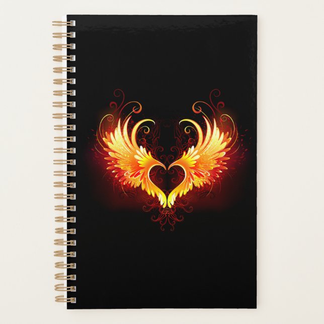Angel Fire Heart with Wings Planer (Vorderseite)