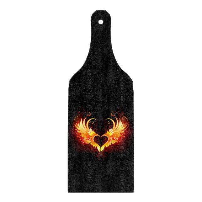 Angel Fire Heart with Wings Schneidebrett (Vorderseite)