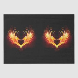 Angel Fire Heart with Wings Seidenpapier