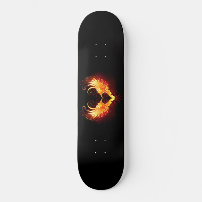 Angel Fire Heart with Wings Skateboard (Vorderseite)