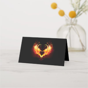 Angel Fire Heart with Wings Terminkarte