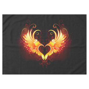 Angel Fire Heart with Wings Tischdecke