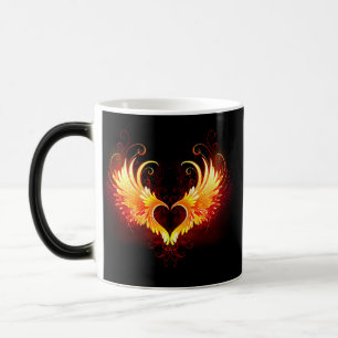 Angel Fire Heart with Wings Verwandlungstasse