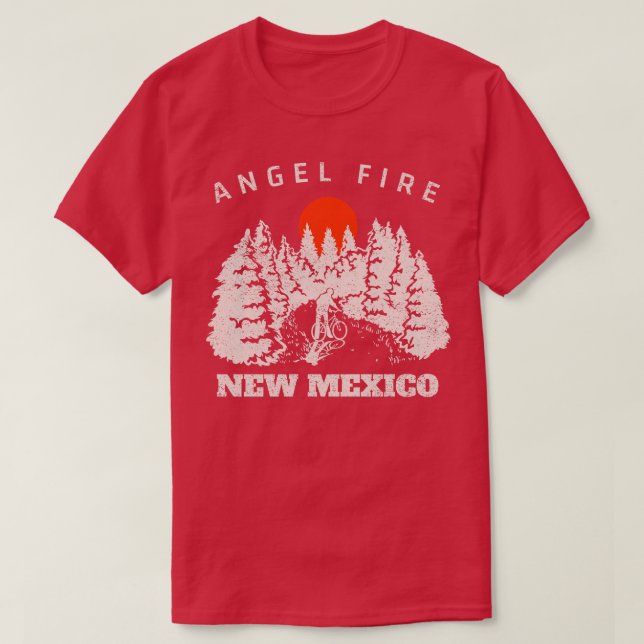 Angel Fire New Mexico Mountainbike Wandern T-Shirt (Design vorne)