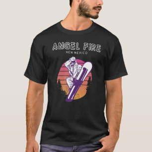 Angel Fire New Mexico Retro Snowboarder T-Shirt